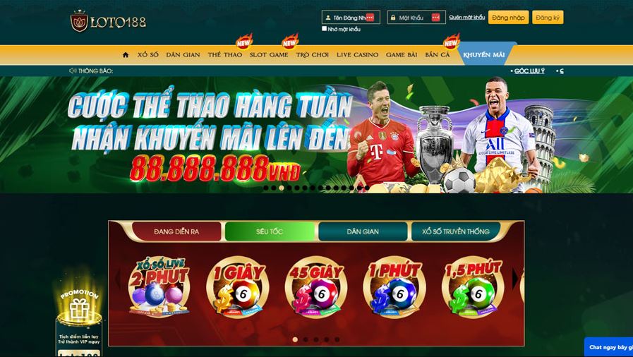 Nhà cái LOTO188 đem đến sân chơi cực đẳng cấp